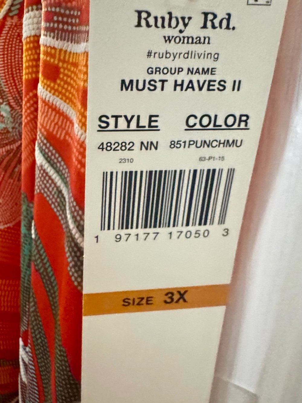 Ruby Rd. Orange Tropical High-Low Midi Dress - Picture 4 of 4